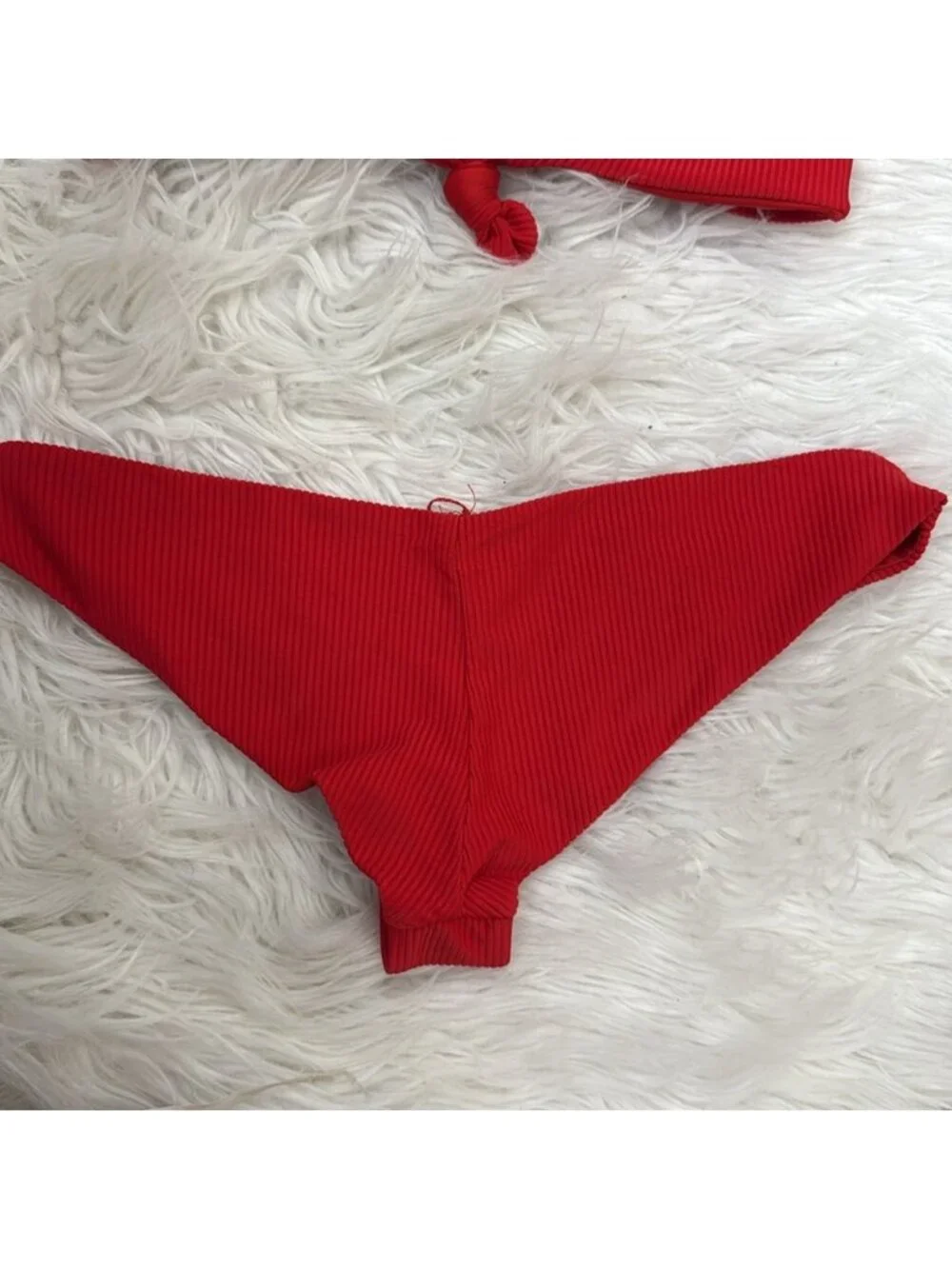 Frankie’s bikinis red Greer bikini set new no tags large swim